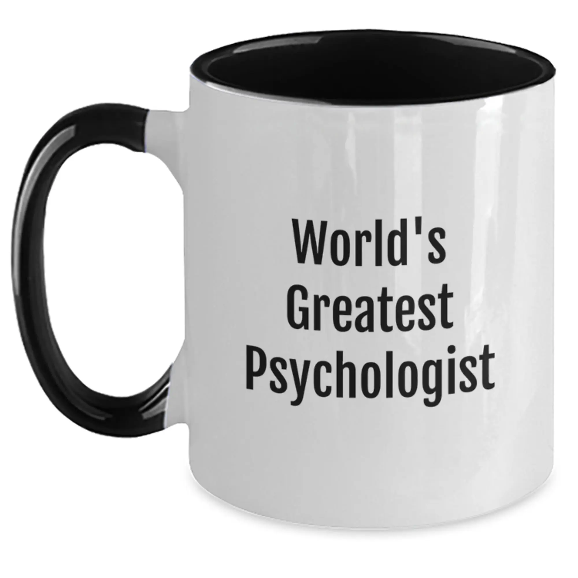 Funny World's Greatest Psychologist Gifts for Men Women Friends Coworkers Family Graduation Unique Two Tone Coffee Mugs - Main