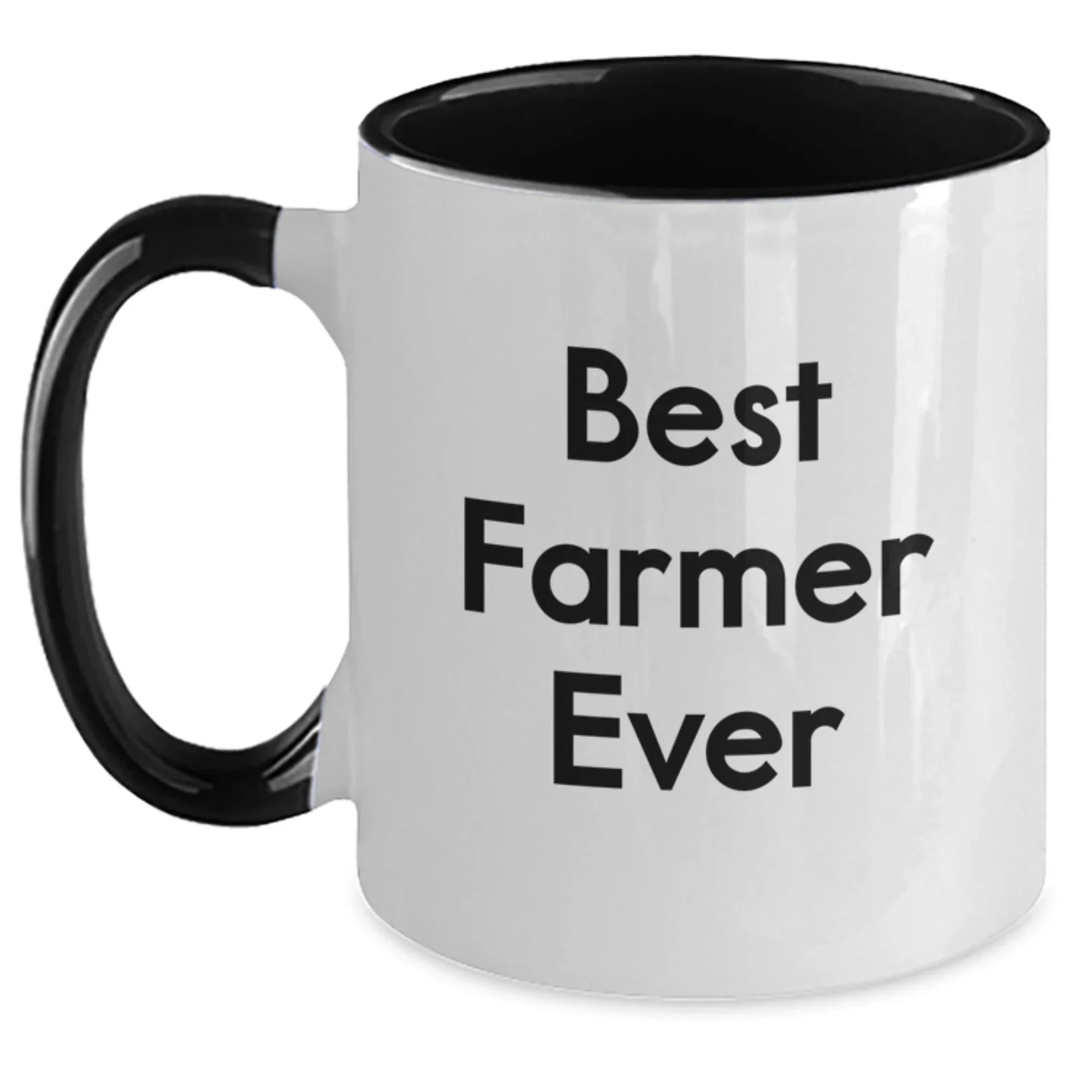 Funny Farmer Gifts from Friends for Best Farmer Ever Two Tone Coffee Mug - Graduation Unique Gifts