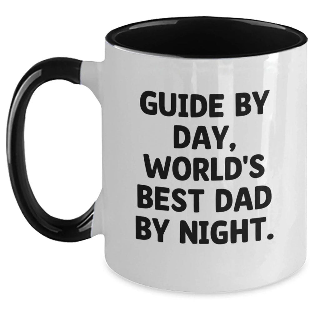 Guide Gifts By Day, Funny Two Tone Coffee Mug By Night, Birthday Unique Gifts from Men to Guide