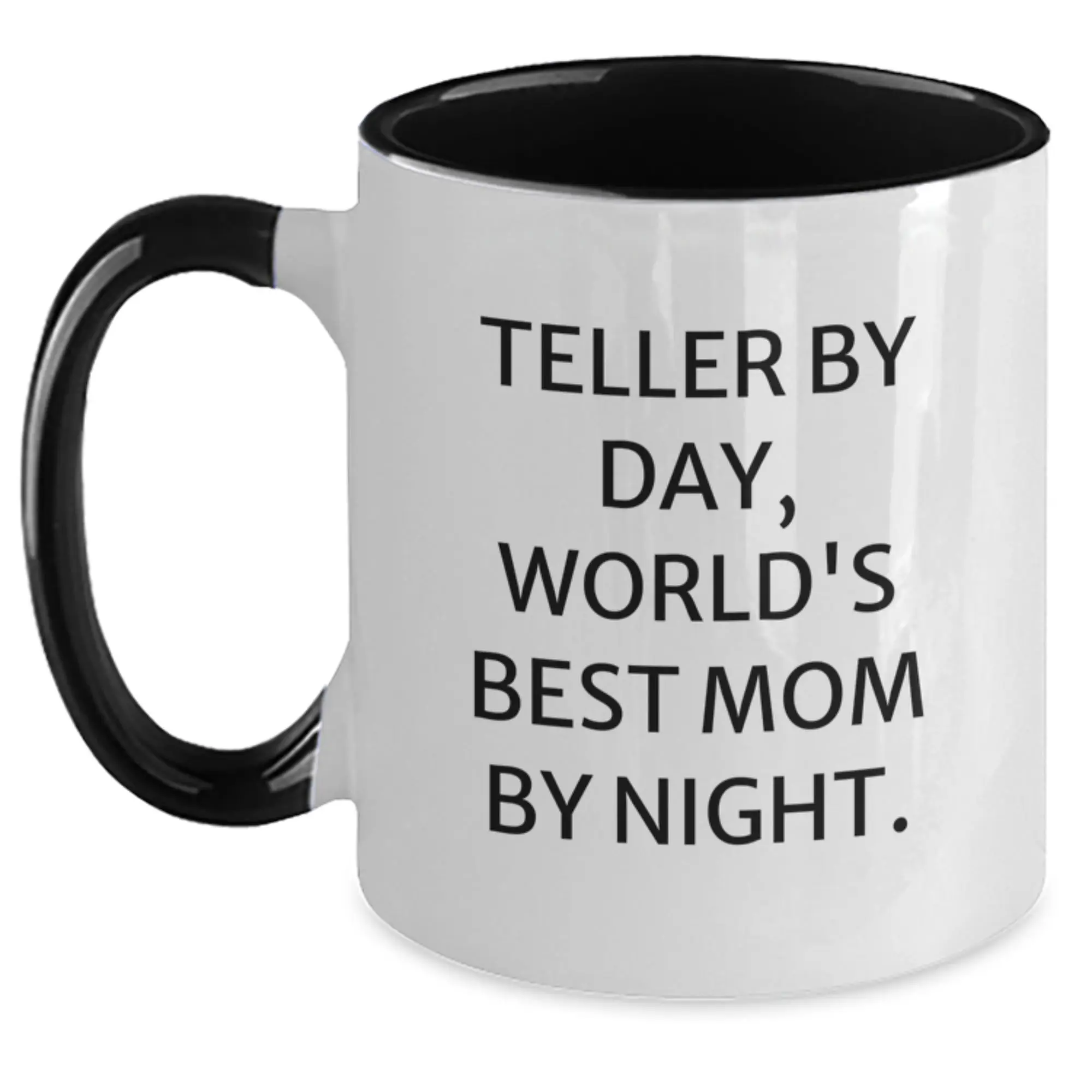 Funny Teller Gifts for Birthday from Friends, Two Tone Coffee Mug with Inspirational Quote - Main
