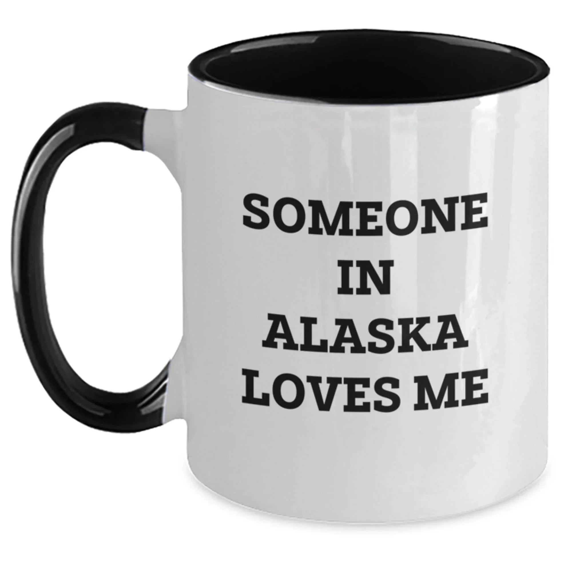 Funny Alaskan Two Tone Coffee Mug for Alaska Lovers Valentine Gift
