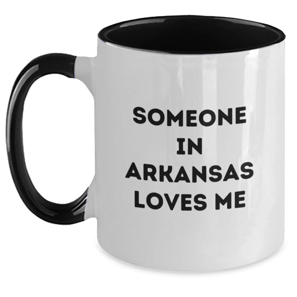 Someone In Arkansas Loves Me Two Tone Coffee Mug Valentine Gift