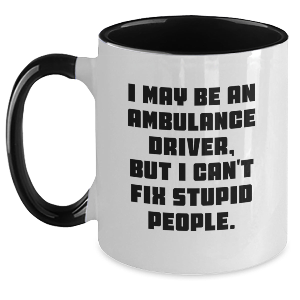 Ambulance Driver Two Tone Coffee Mug Gift for Him - A Humorous Keepsake - Main