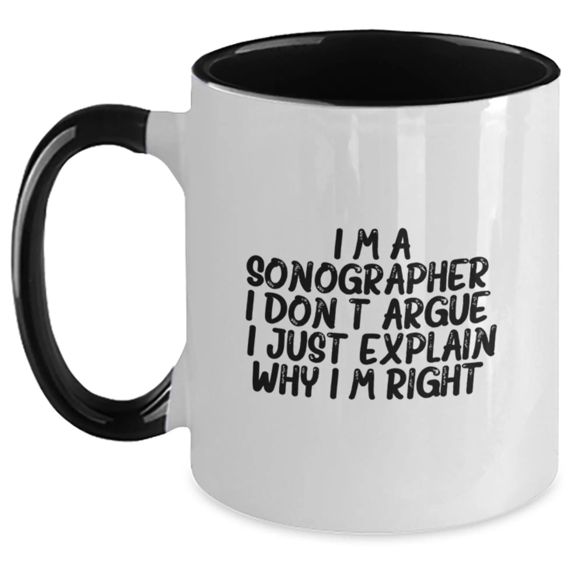 Sonographer Two Tone Coffee Mug Keepsake Birthday Gift for Him - Main
