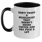 Funny Mixologist Gifts from Men to Friends - Two Tone Coffee Mug for Christmas Unique Presents