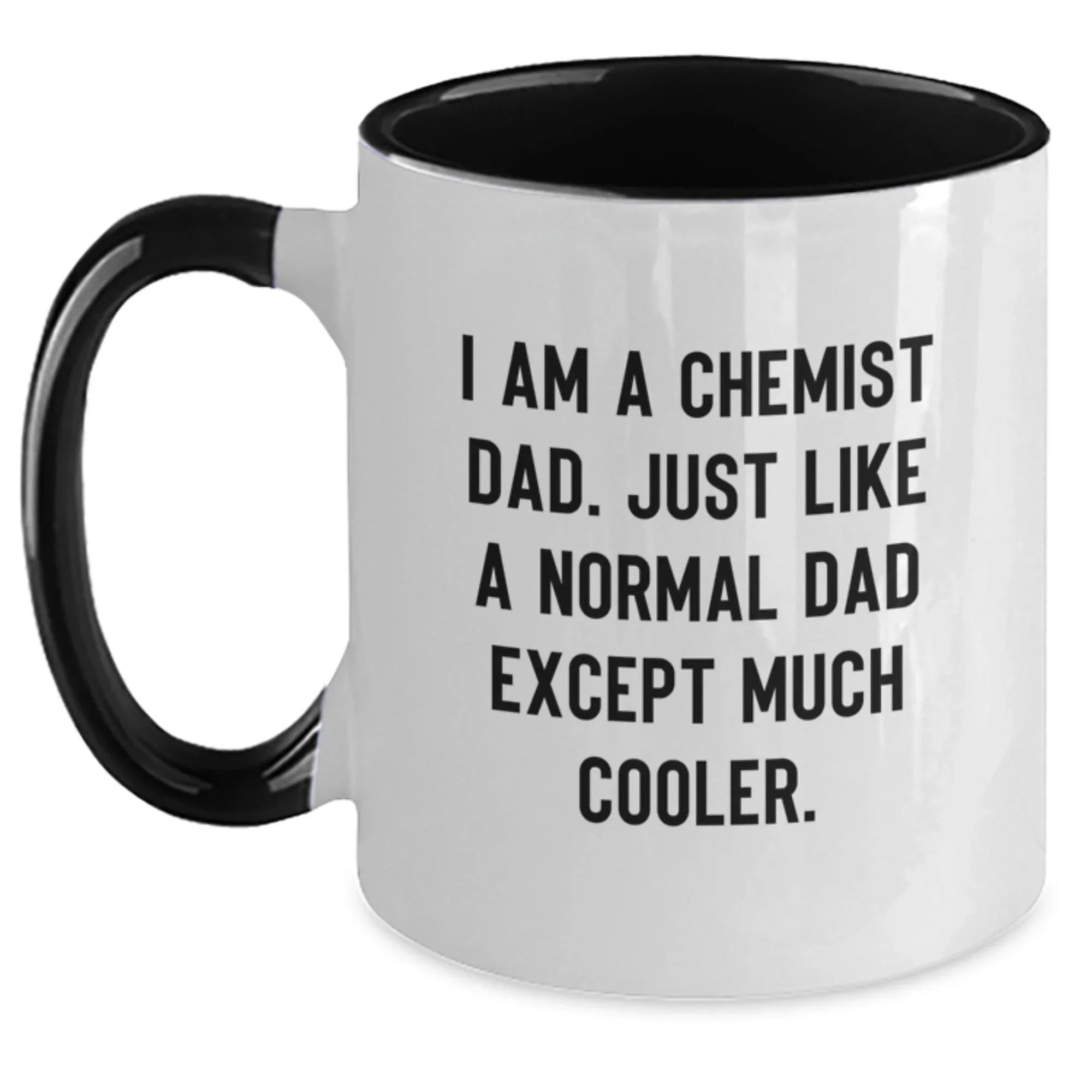 Funny Chemist Two Tone Coffee Mugs Gifts from Dad to Chemist Men on Christmas Unique