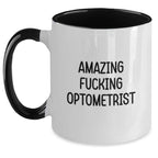 Funny Optometrist Gifts from Men to Optometrist Friends with Two Tone Coffee Mug