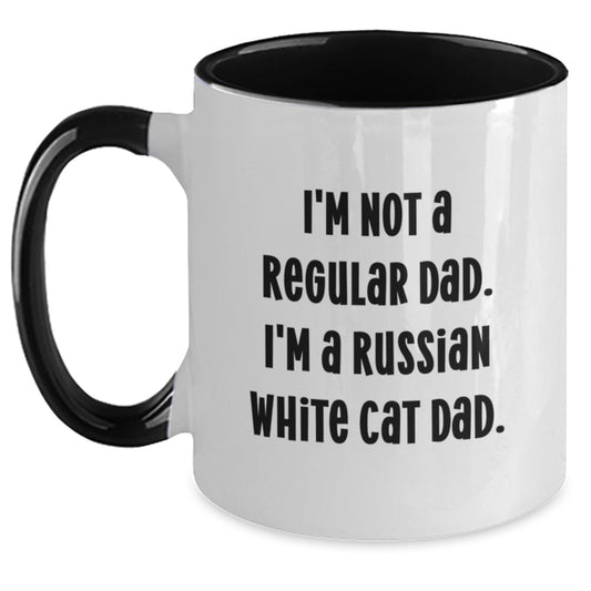 Funny Russian White Cat Gifts for Men Funny Russian White Cat Dad Gift from Men to Husband - Main
