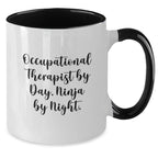 Funny Occupational Therapist Gifts for Occupational Therapist Men, Unique Two Tone Coffee Mug Gifts from Friends, Coworkers, Family for Christmas