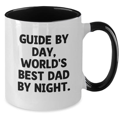 Guide Gifts By Day, Funny Two Tone Coffee Mug By Night, Birthday Unique Gifts from Men to Guide - Additional