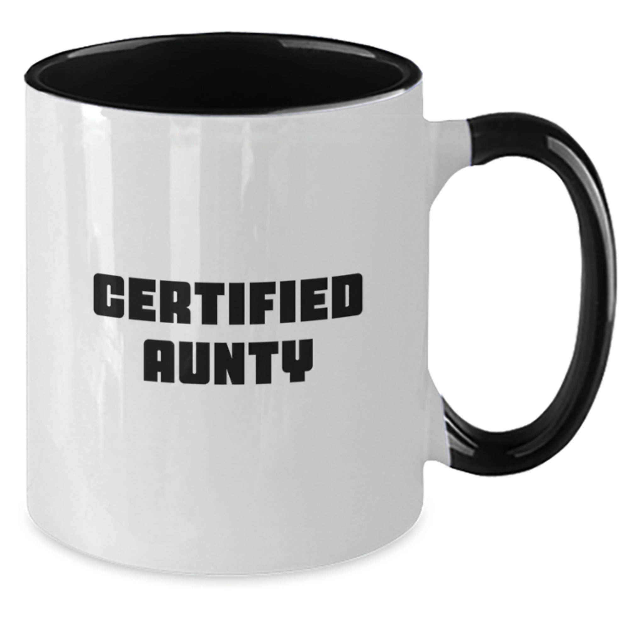 Certified Aunty Gifts from Men, Women, Friends, Coworkers, Family - Funny Two Tone Coffee Mug for Aunty - Valentine's Unique Gifts - Additional