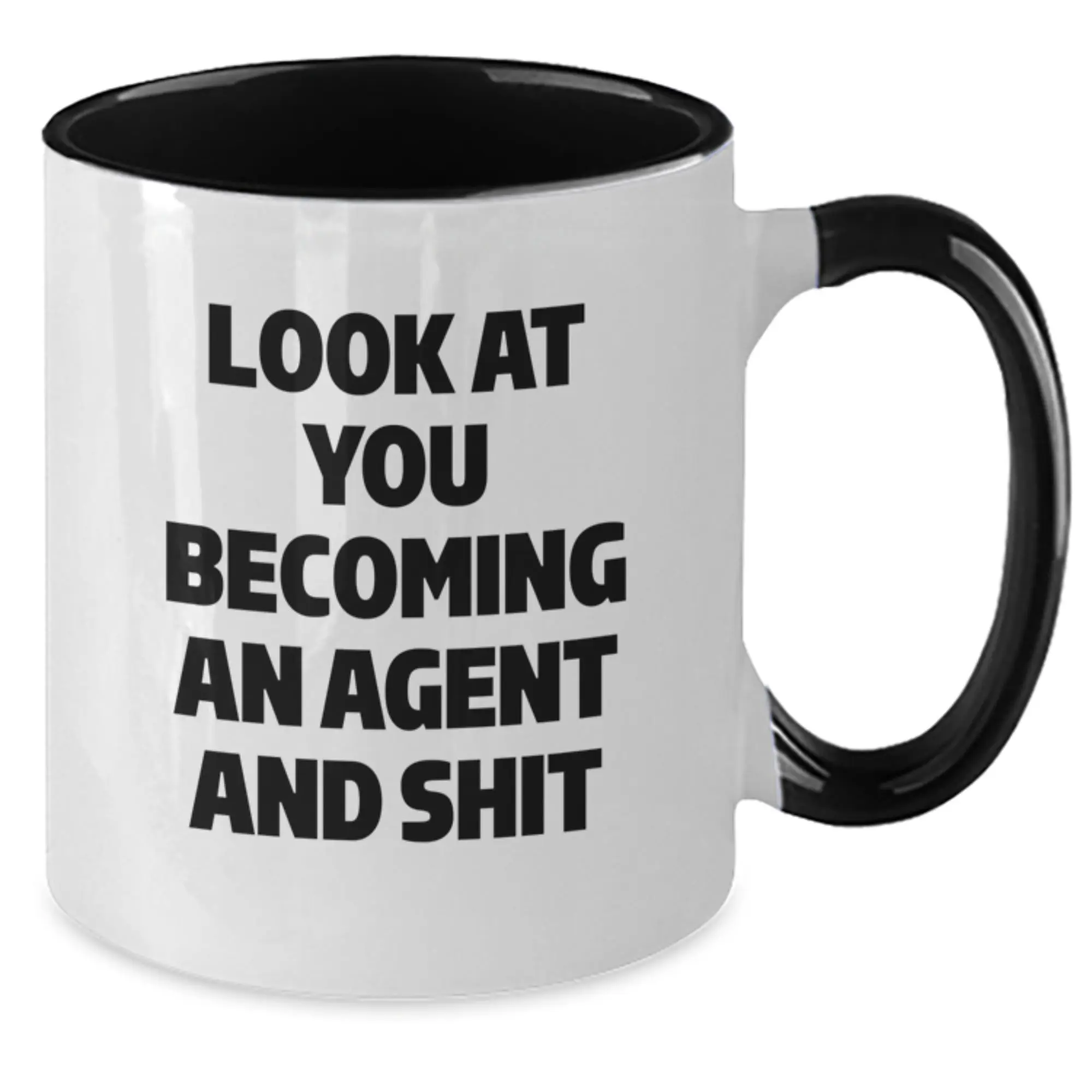Witty Agent Two Tone Coffee Mug for Friends Birthday Gift - Additional