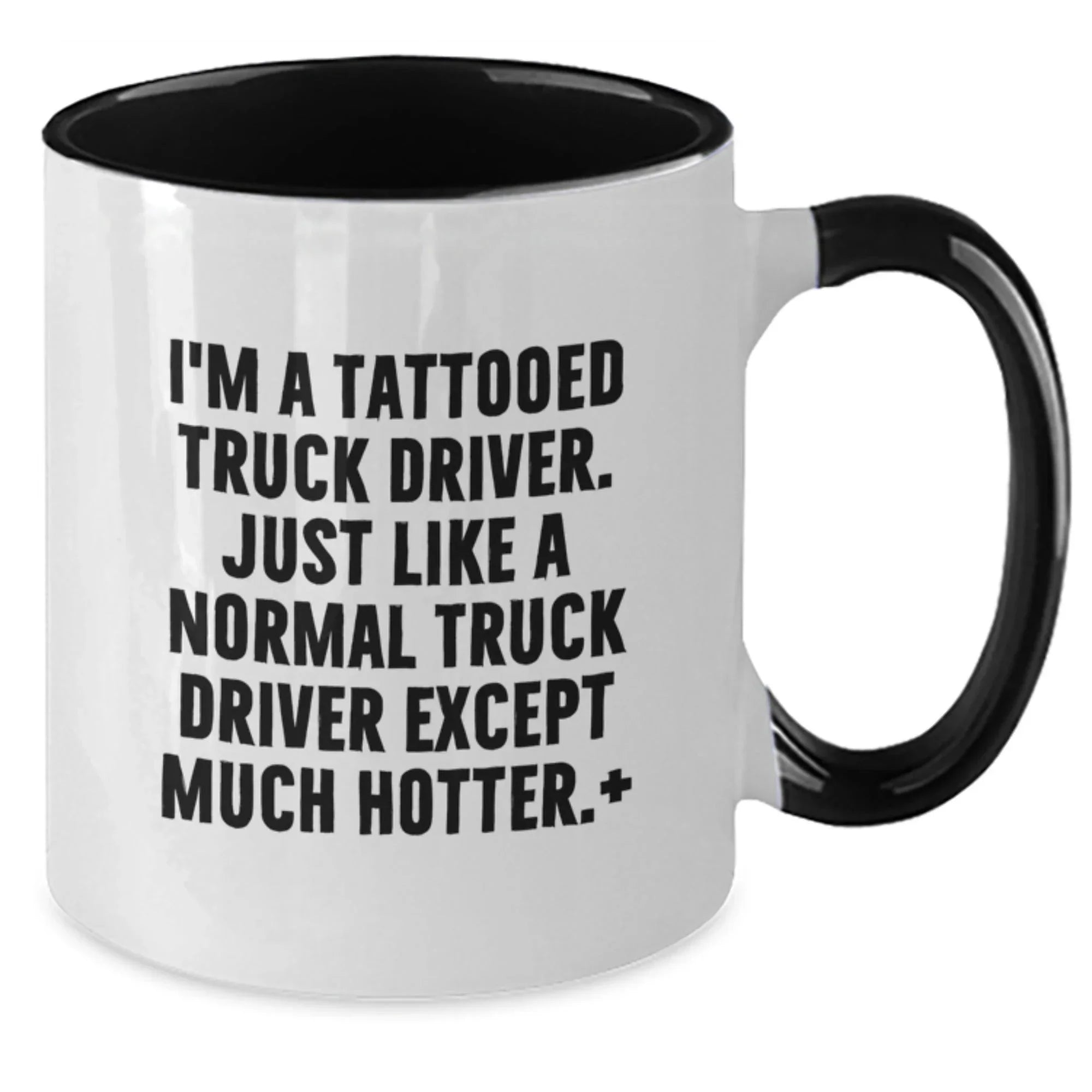 Funny Truck Driver Gifts from Men to Truck Driver Friends - Hot Truck Driver Two Tone Coffee Mug for Christmas Unique Gifts