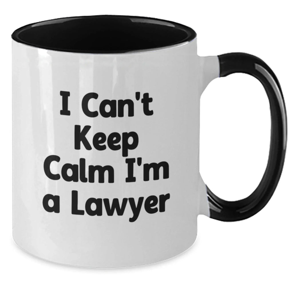Funny Lawyer Two Tone Coffee Mugs Gifts from Friends and Family for Lawyer Men and Women on Christmas Unique Gift Ideas
