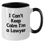 Funny Lawyer Two Tone Coffee Mugs Gifts from Friends and Family for Lawyer Men and Women on Christmas Unique Gift Ideas