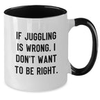 Funny Juggling Two Tone Coffee Mugs Gifts from Family Members for Christmas