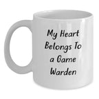Funny Game Warden Gifts from Friends - My Heart Belongs To A Game Warden Inspiration Graduation Unique Gifts for Game Wardens