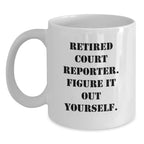 Court Reporter Christmas Unique Gift Ideas Funny Quote White Coffee Mugs for Men and Women Friends Coworkers Family