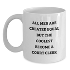 Birthday Gift Court Clerk Keepsake Mug for Her White 11oz - Main