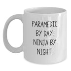 Funny Rescue Worker Gifts, White Coffee Mug, Rescue Worker By Day. Ninja By Night., Unique Christmas Unique Gifts for Men, Family, Coworkers, Friends