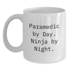 Funny Rescue Worker Gifts from Men to Rescue Worker Friends on Valentine's - Rescue Worker White Coffee Mug, Ninja by Night