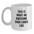 Funny Cook Gifts from Friends for Men, This Is What An Awesome Cook Looks Like White Coffee Mug for Christmas Unique Gifts