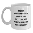 Funny Assistant Gifts from Friends, White Coffee Mug for Assistant, Christmas Unique Presents