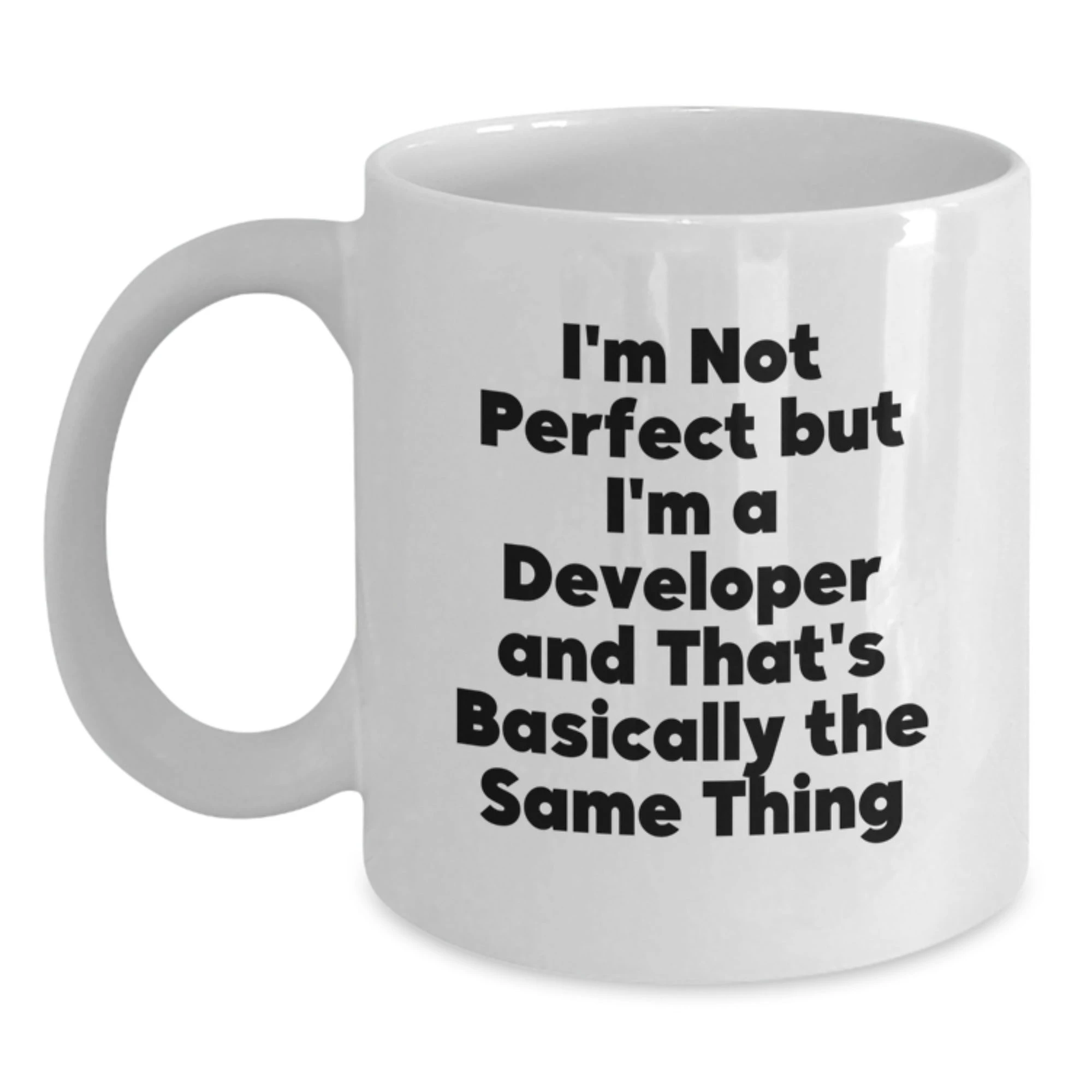 Funny Developer White Coffee Mug Gifts for Developer Men from Friends and Family on Valentine's