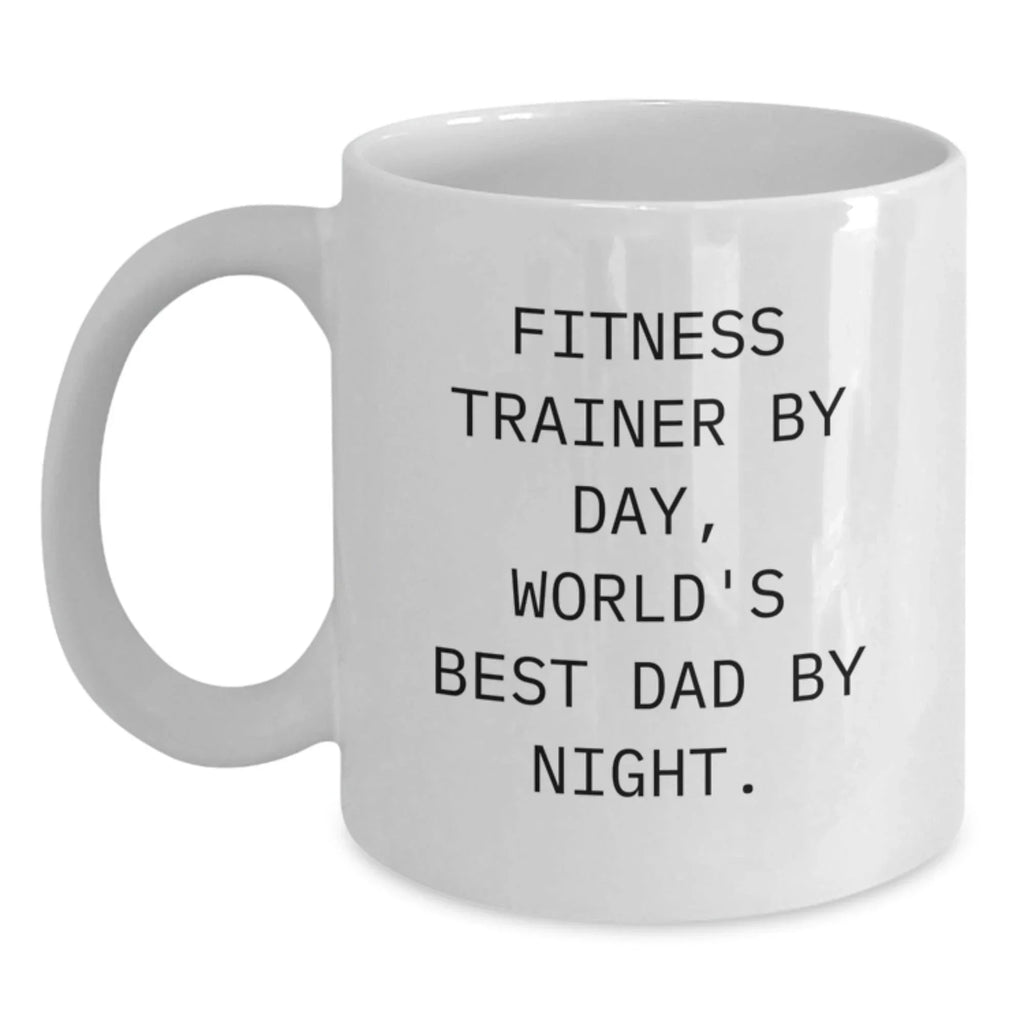 Funny Fitness Trainer Gifts from Men for Fitness Trainers White Coffee Mugs on Christmas Unique Gifts Day