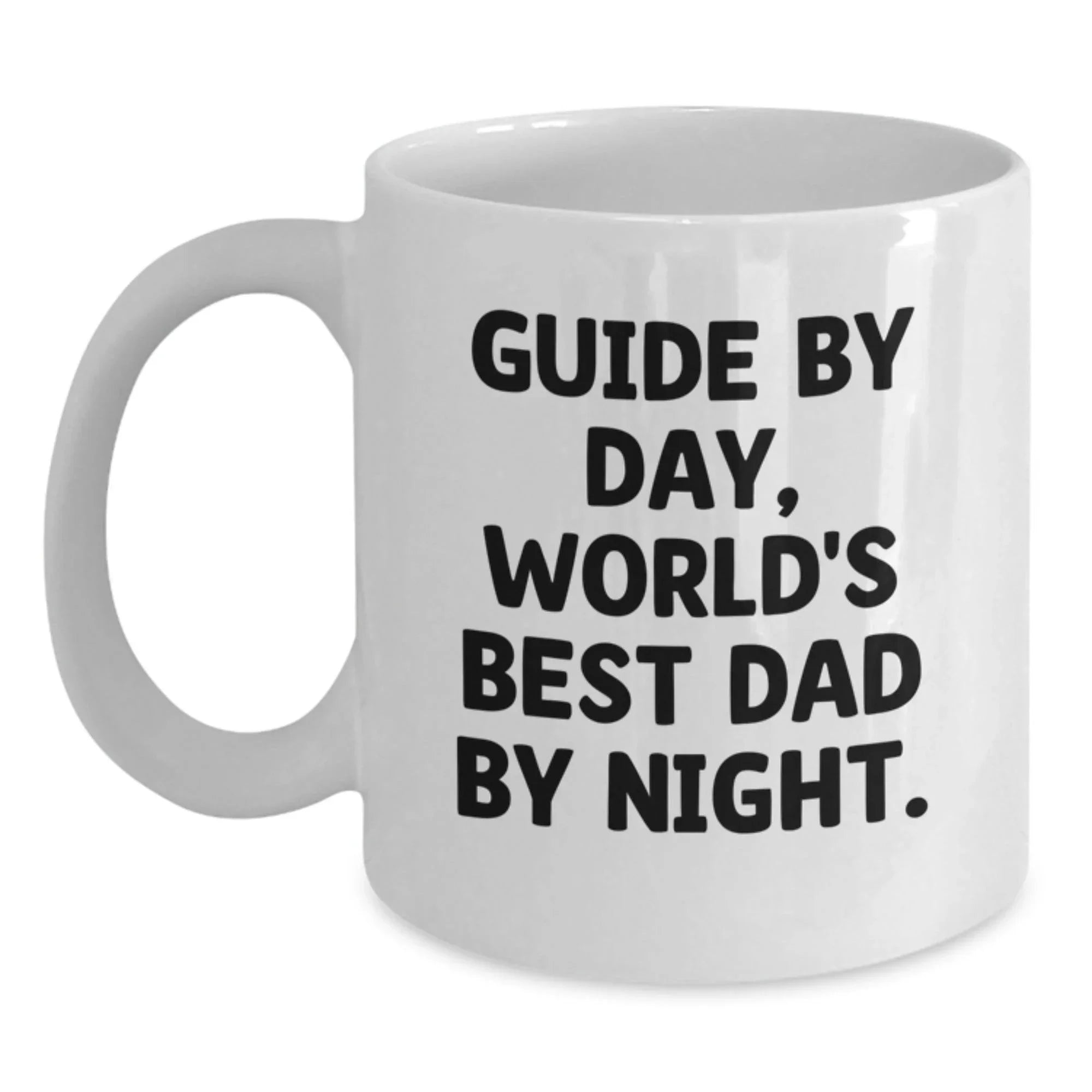 Guide Gifts by Day, Funny White Coffee Mugs by Night for Birthday, Gifts from Family, Guide Lovers, Funny Mug for Guide, White Coffee Mug Gifts