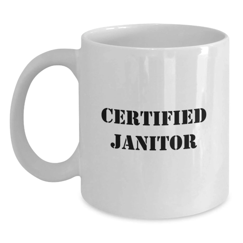 Funny Janitor Gifts from Friends for Men Who Keep Your Office Clean Valentine's Unique Mugs