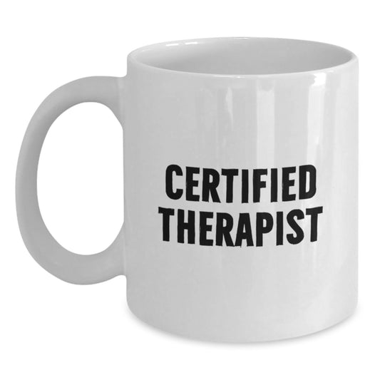 Funny Gifts for Therapist Birthday, Gifts from Friends, White Coffee Mug, 'You're a-maze-ing', Therapist Gifts - Main