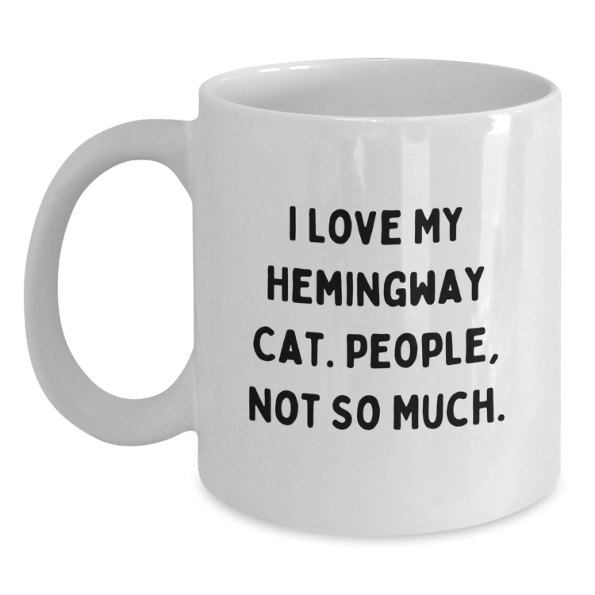 Hemingway Cat Lovers Gifts, Funny Quote White Coffee Mug for Friends, Birthday Unique Gifts from Family - Main