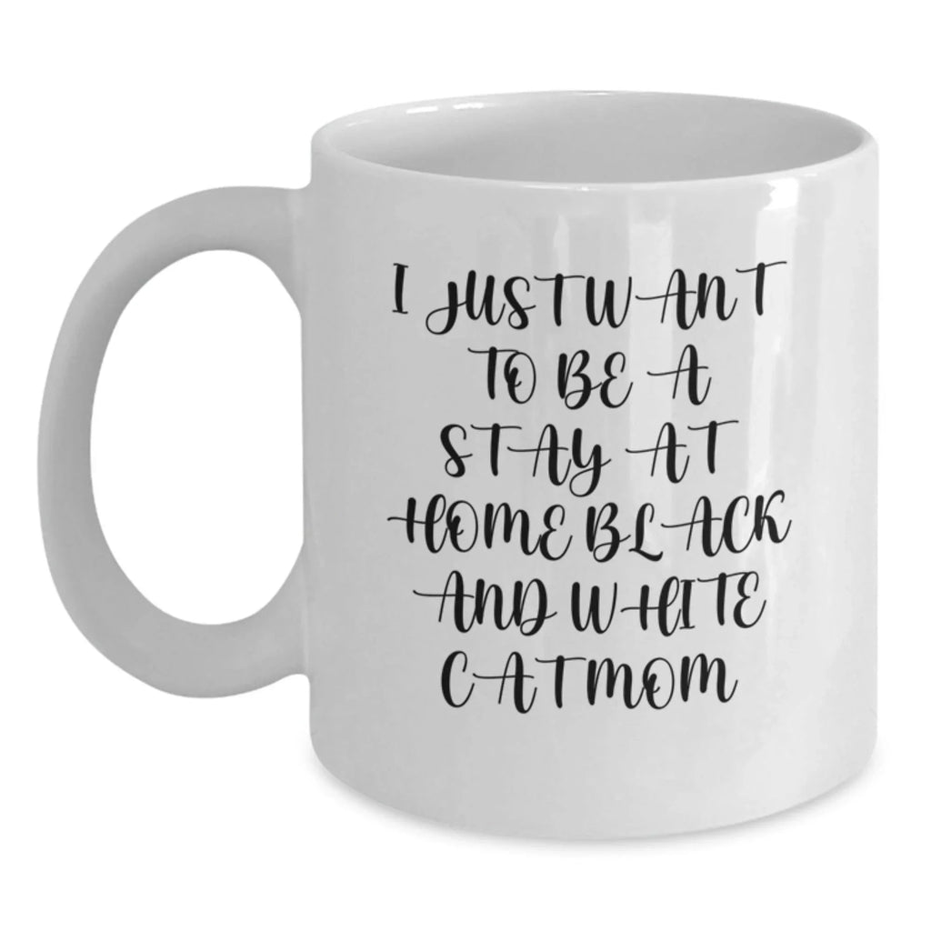 Funny Black and White Cat Lover Gifts from Friends to Family Valentine's Unique Mug