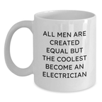 Funny Electrician Gifts from Men to Electrician Friends, Electrician White Coffee Mug for Graduation Unique Gifts, Inspirational Quote Mug for Electricians - Main