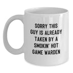 Funny Game Warden Gifts for Men, Unique White Coffee Mug, Christmas Unique Presents from Friends to Game Wardens