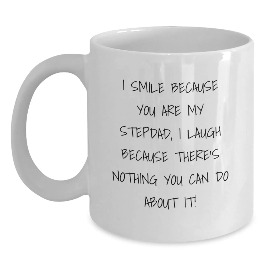 Funny Stepdad Gifts from Men - White Coffee Mug - Main
