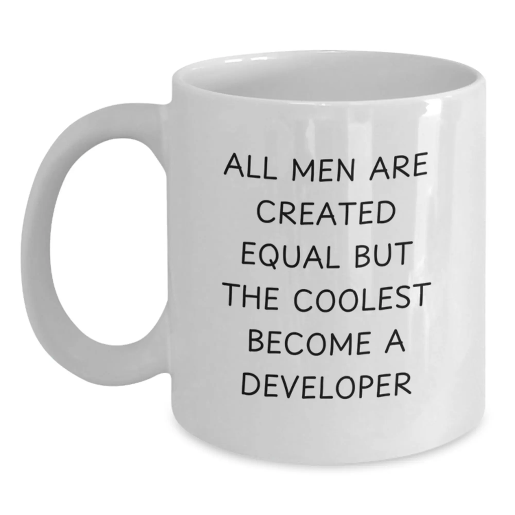 Developer Keepsake Ceramic White 11oz Coffee Mug for Him Birthday Gift - Main
