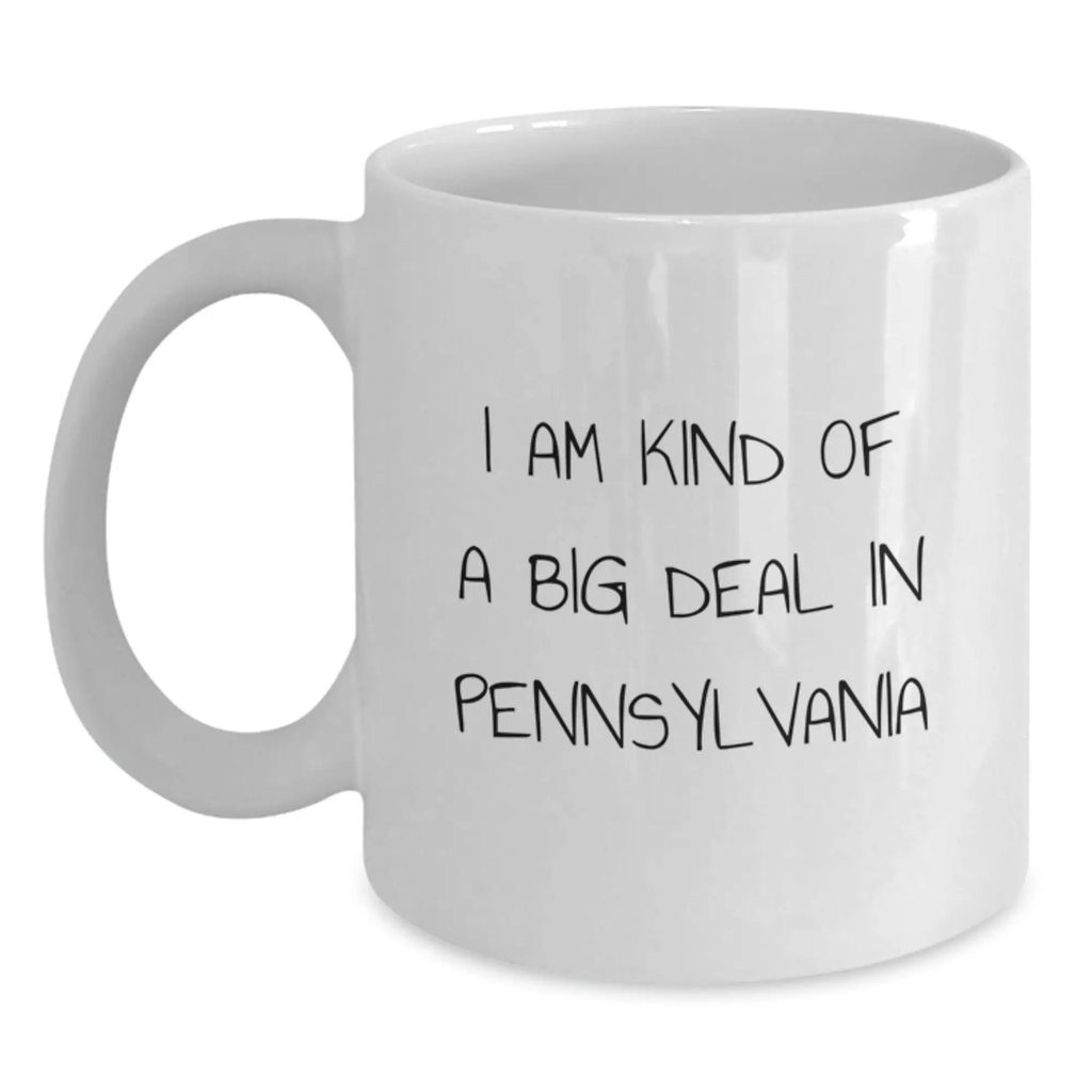 Pennsylvania Proud Gifts from Friends to Family - White Coffee Mug - I Am Kind Of A Prime Selection In Pennsylvania, Funny Quote for Graduation Unique Gifts - Main