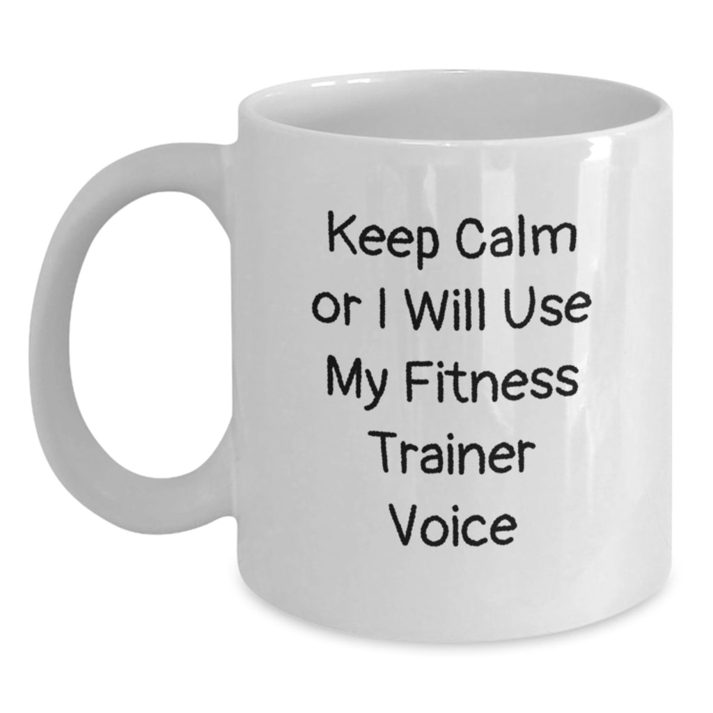 Fitness Trainer Gift for Him Keep Calm Tone Coffee Mug Keepsake - Main