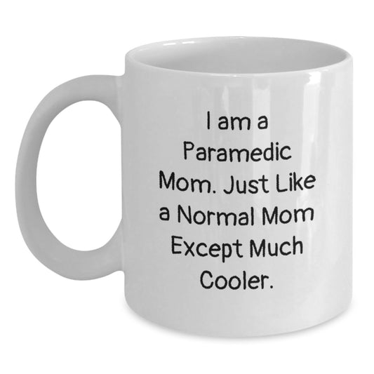 Funny Rescue Worker Gifts for Rescue Worker Moms, 'I Am A Rescue Worker Mom' White Christmas Unique Gifts from Family Friends Coworkers - Main