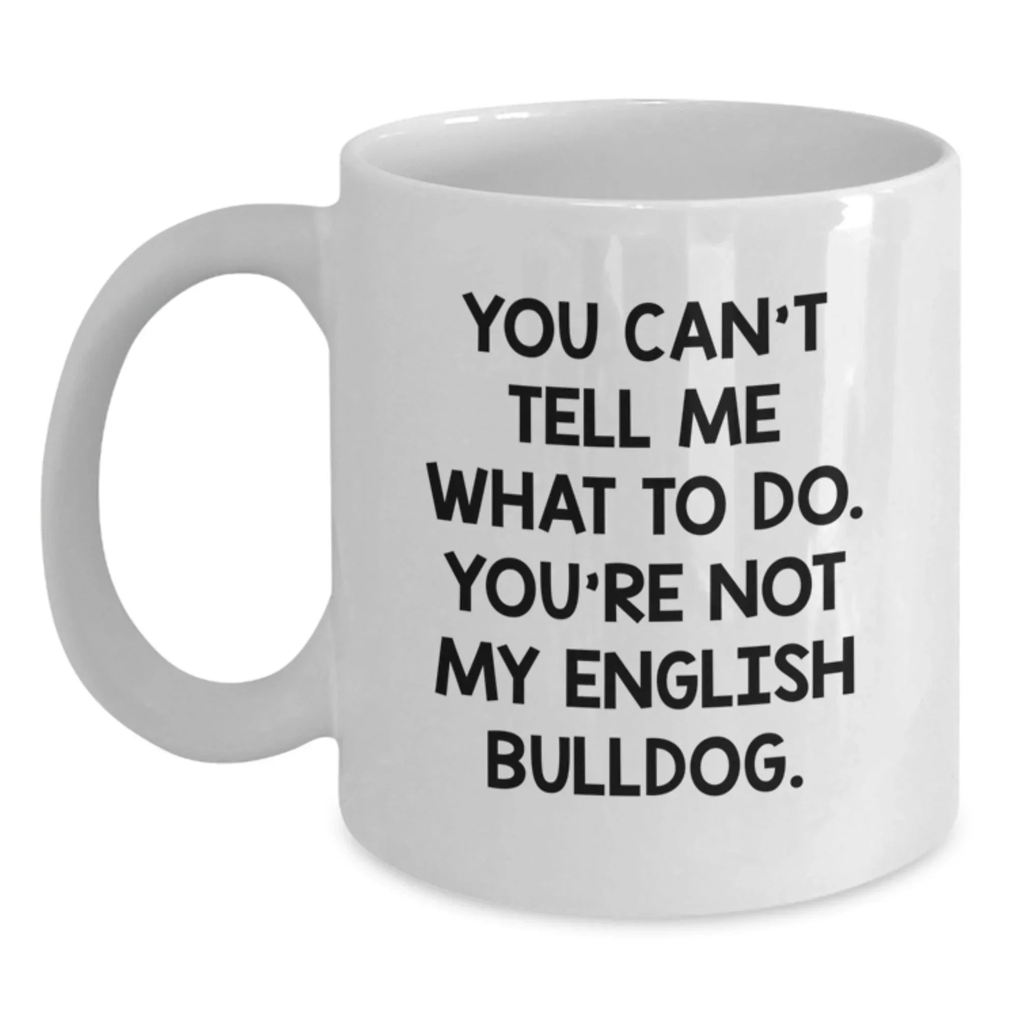 Funny English Bulldog Gifts from Family, Friends to English Bulldog Lovers on Valentine's White Coffee Mug