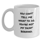 Saint Bernard Dog Lovers Funny White Coffee Mug Gifts from Friends and Family for Birthday