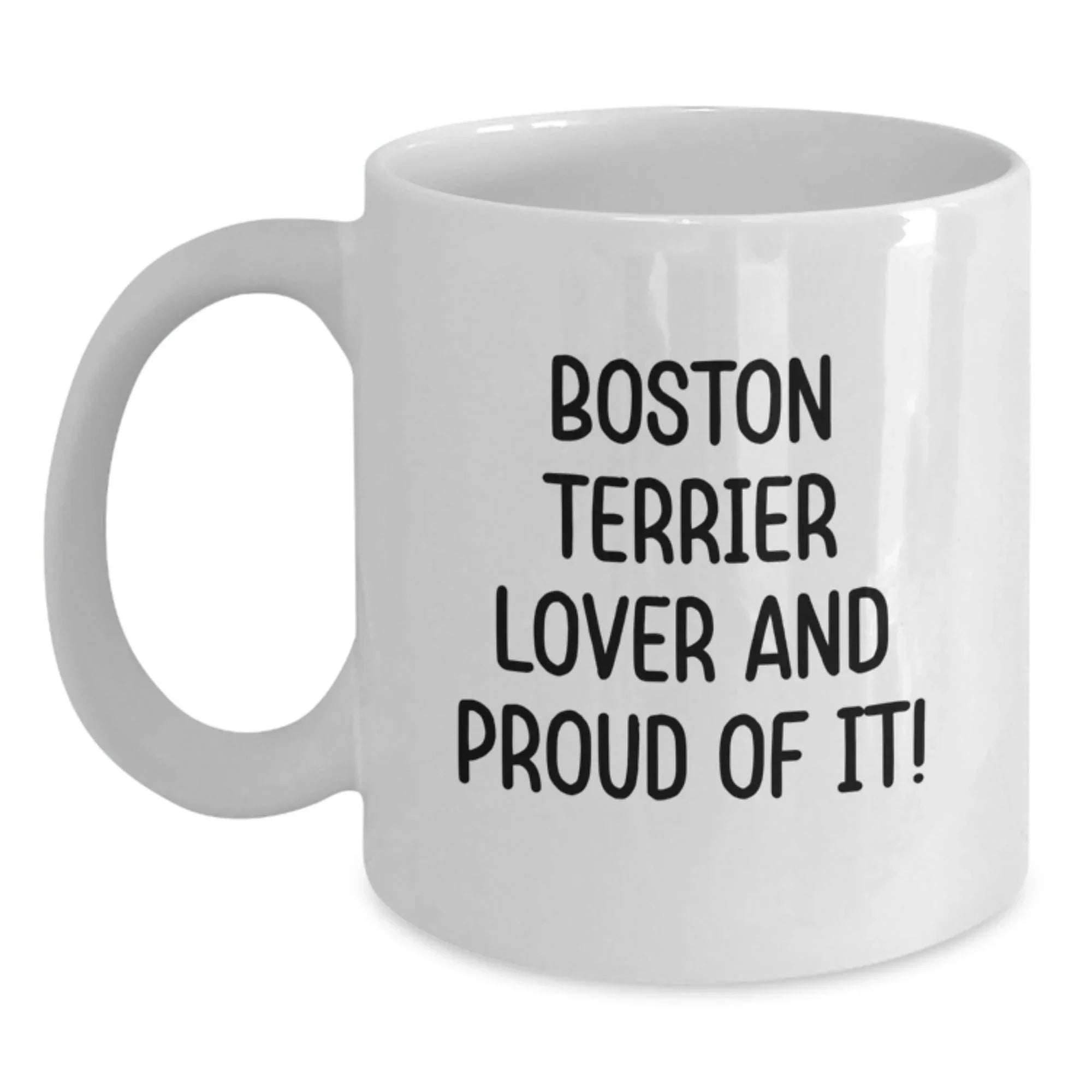 Boston Terrier White Coffee Mug Gift For Dog Lovers Valentines Day