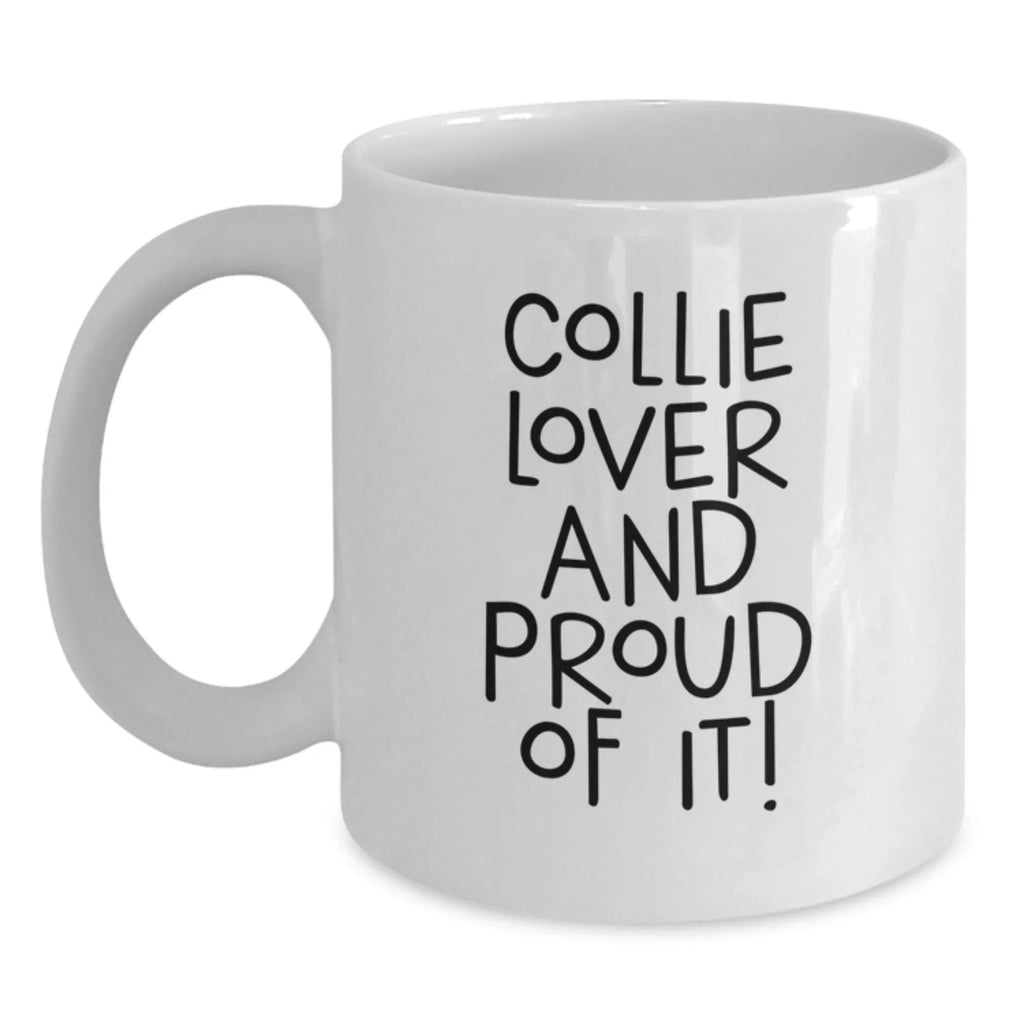 Collie Dog Lover White Coffee Mug Gift For Valentines Day