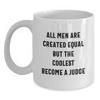 Judge Keepsake White Coffee Mug for Him Graduation Gift Ceramic - Main