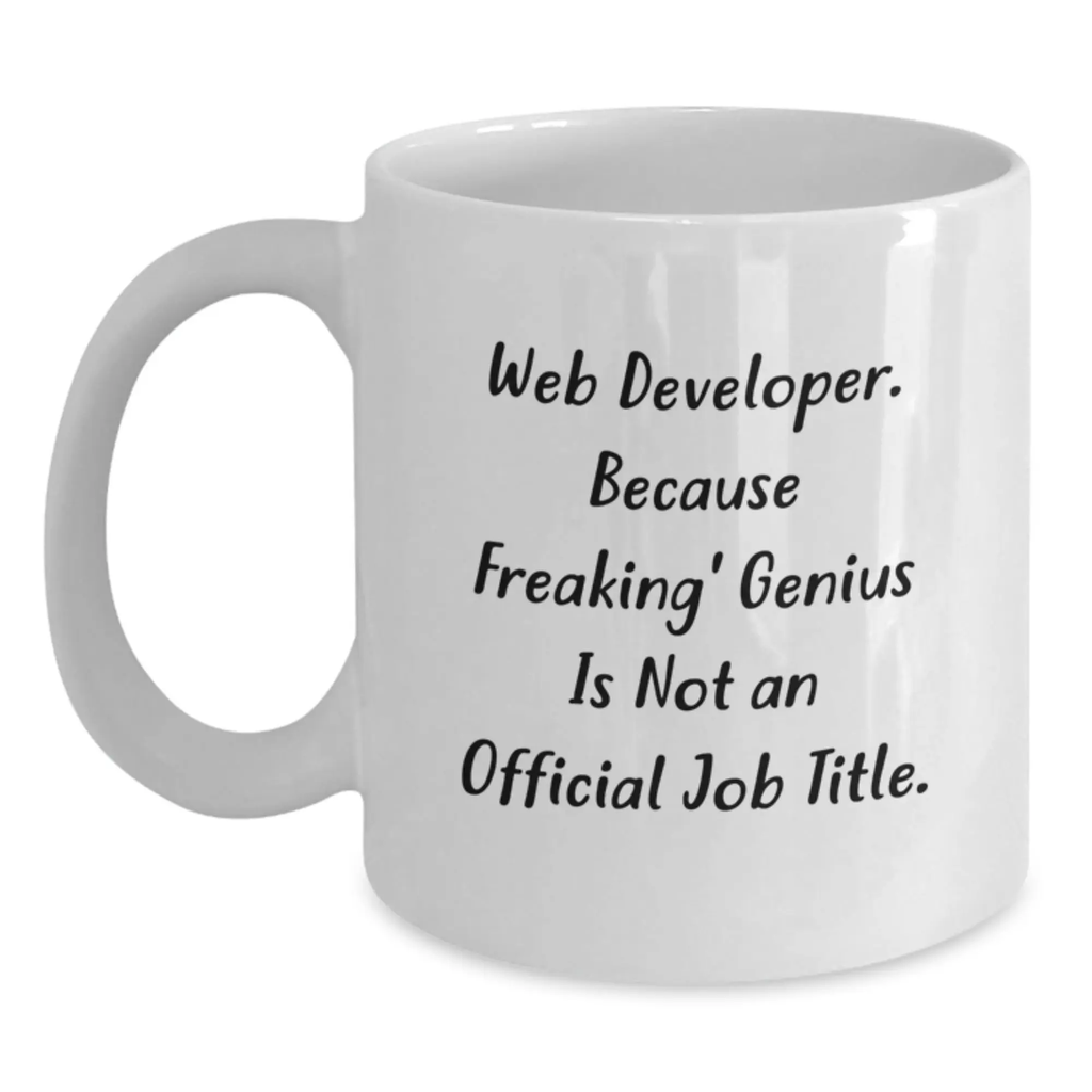 Birthday Gift for Her Web Developer Mug – Present with Coffee for Code - Main