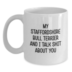 Funny Staffordshire Bull Terrier Dog White Coffee Mug Gifts from Friends - Staffordshire Bull Terrier Dog Lovers Graduation Unique Gifts - Main