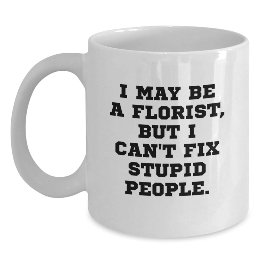 Florist Keepsake White Ceramic Mug for Him – Christmas Holiday Gift - Main