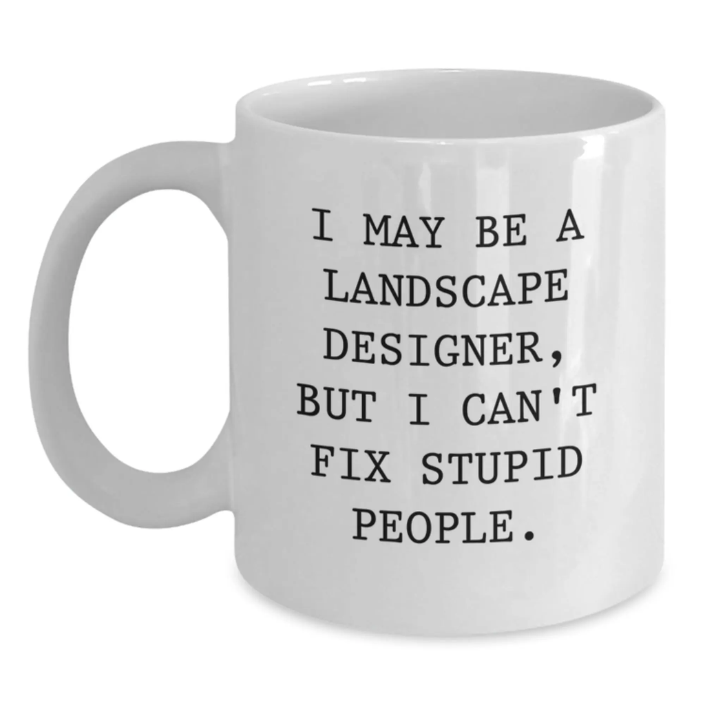 Birthday Gift Landscape Designer White Coffee Mug for Her Present - Main